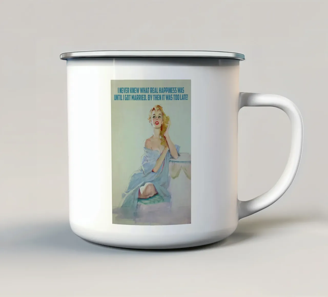 I Never Knew What Real tazza in smalto da Gallery Print and Art Limited