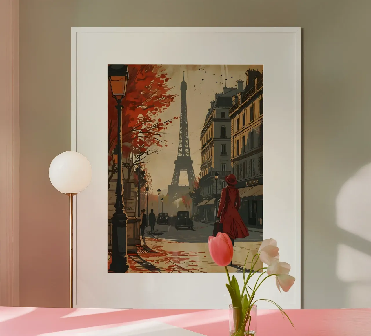 Paris Eiffelturm Vintage Kunst hahnemühle by Vintage Travel Art