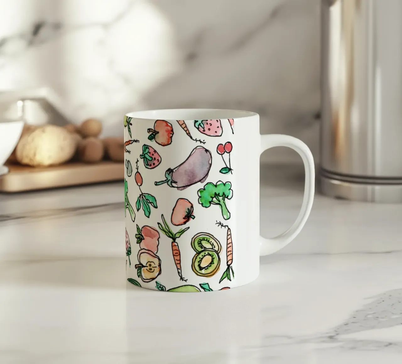 Fruits and Veggies tazza in ceramica da KP Design