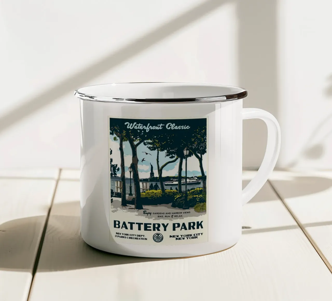 Battery Park tazza in smalto da willtahuyshop