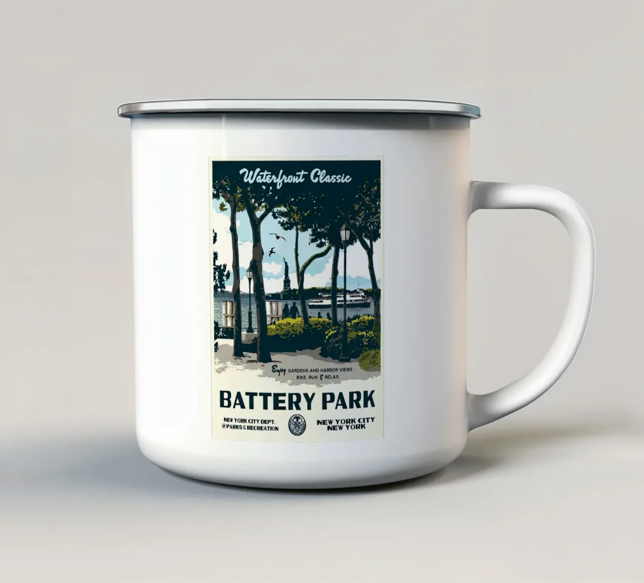 Battery Park tazza in smalto da willtahuyshop