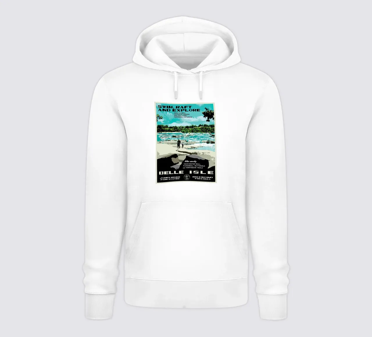 Belle Isle felpa con cappuccio da willtahuyshop