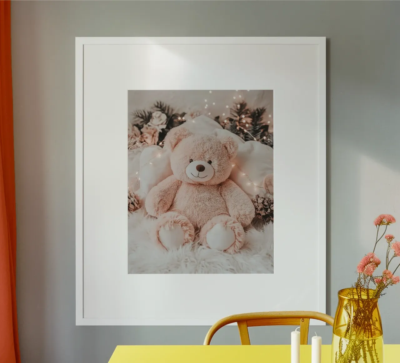 Blush Serenity poster con telaio in alluminio da PhotoVibe Decor