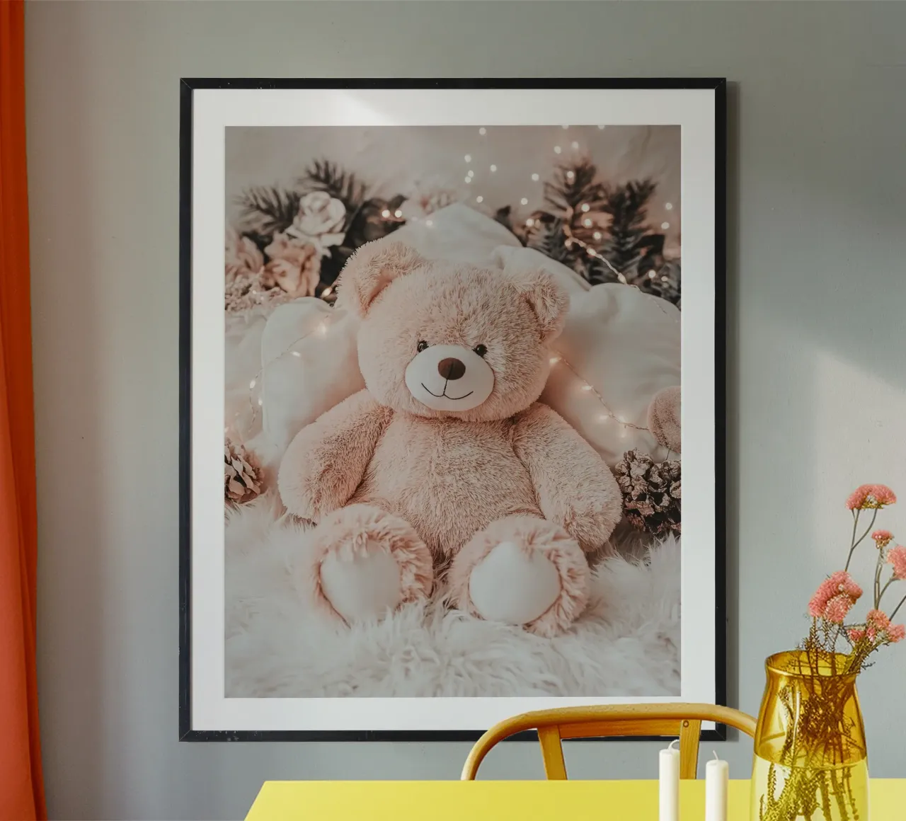 Blush Serenity poster con telaio in alluminio da PhotoVibe Decor