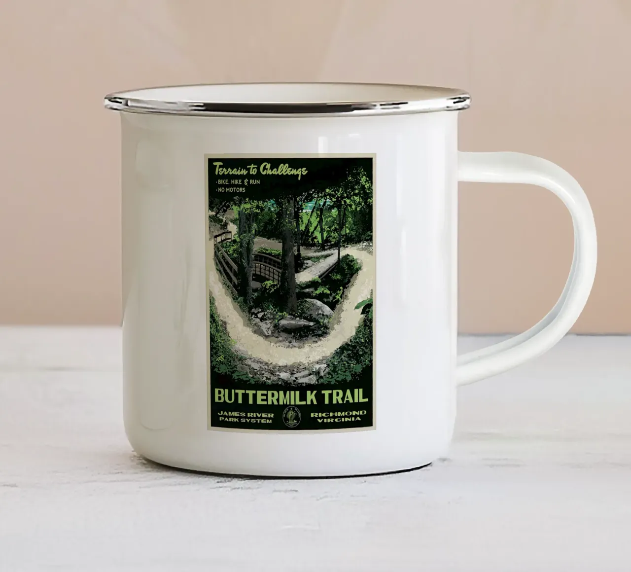 Sentiero del latticello tazza in smalto da willtahuyshop