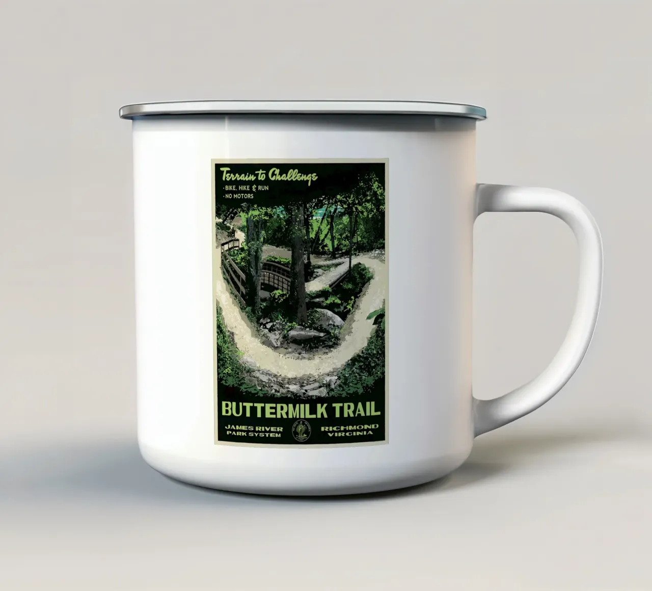 Sentiero del latticello tazza in smalto da willtahuyshop