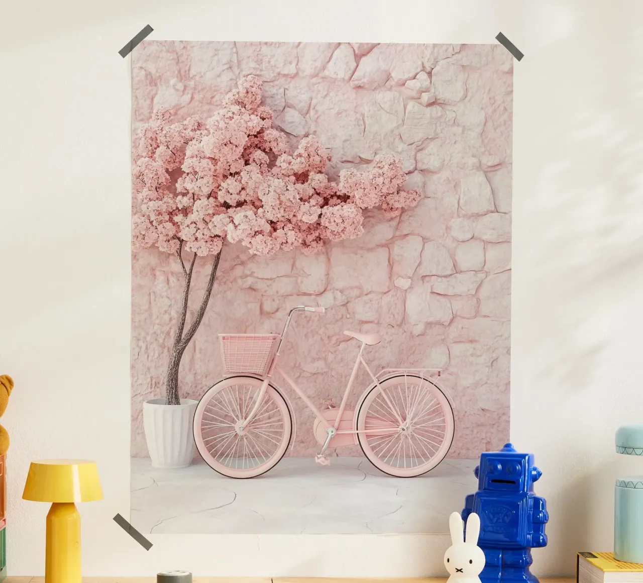 Blush Serenity poster con telaio in legno da PhotoVibe Decor
