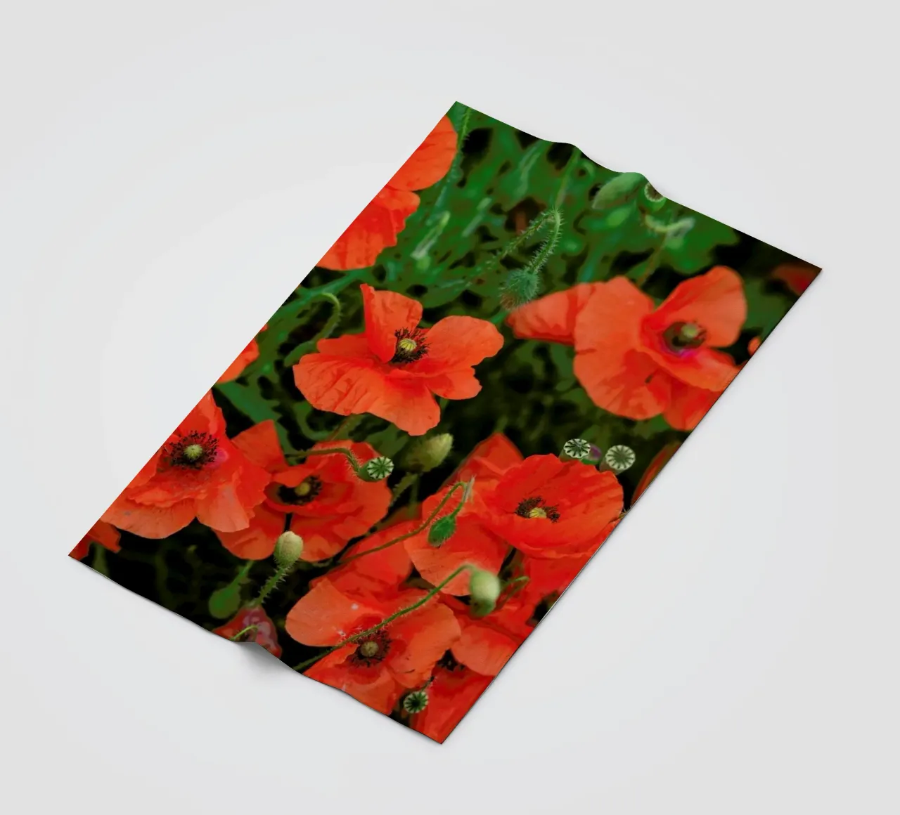 Red poppies coperta in pile da Curious Collections by Marielle Leenders