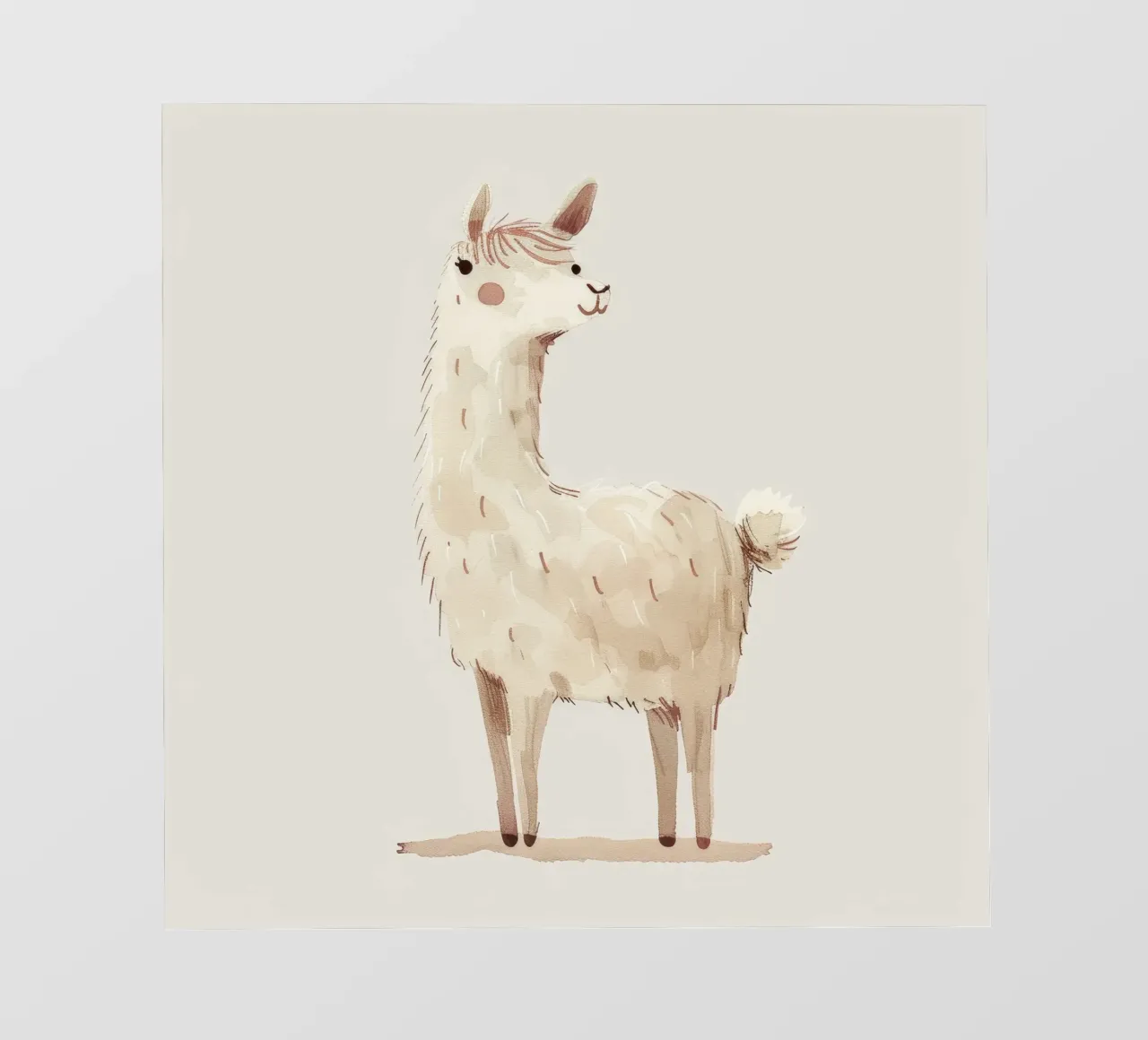 Illustrazione ad acquerello di un lama pellicola backlit da DesignDoodle