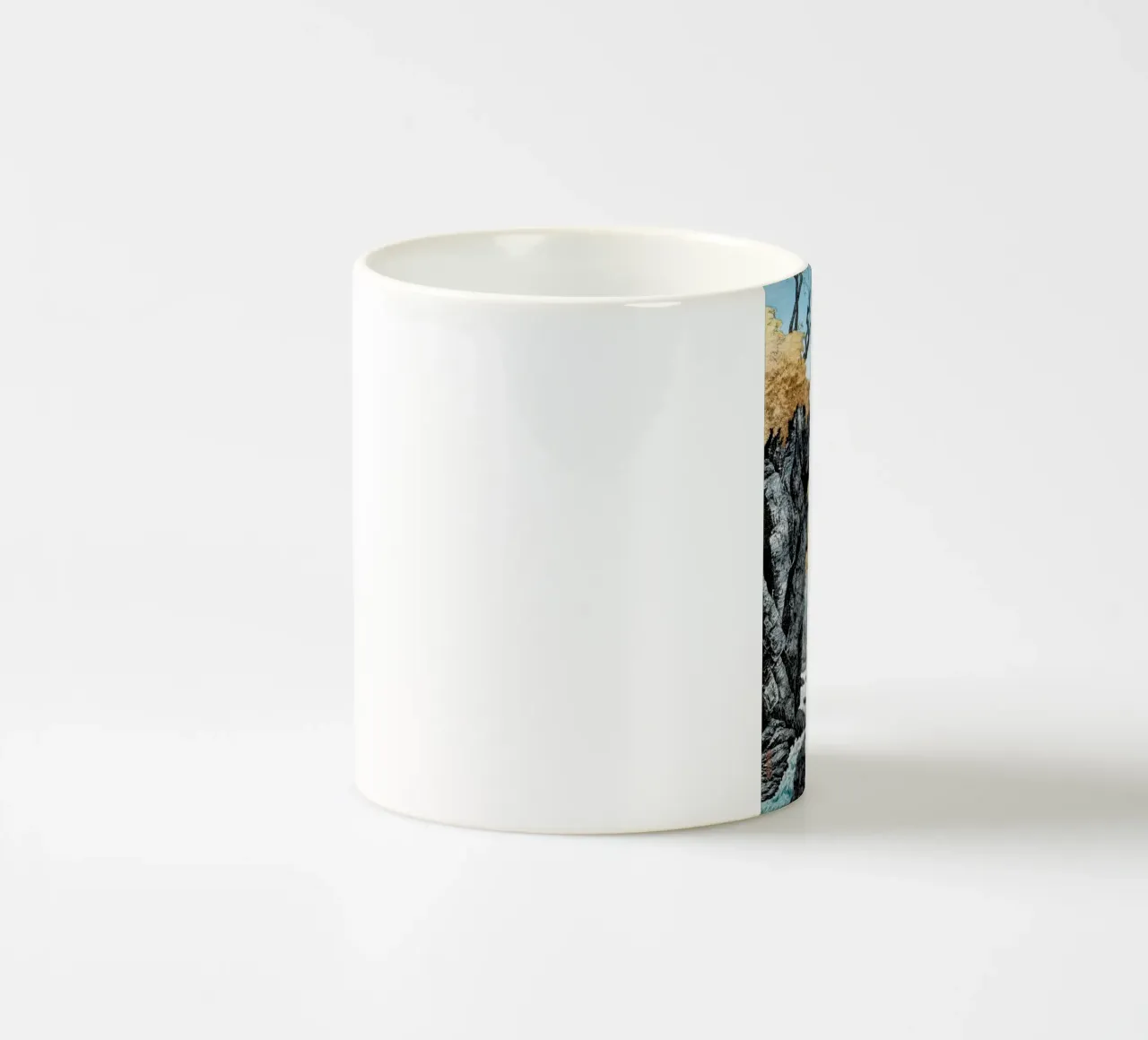 Foot of Mount Ashitaka by Hiroaki Takahashi ceramic mug by apoloprints