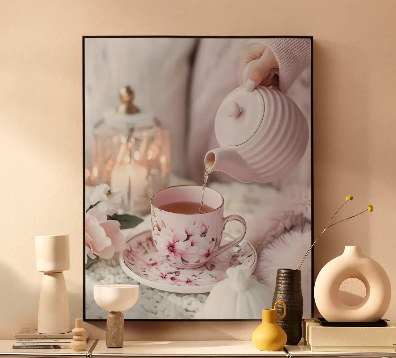 Blush Serenity alluminio dibond da PhotoVibe Decor