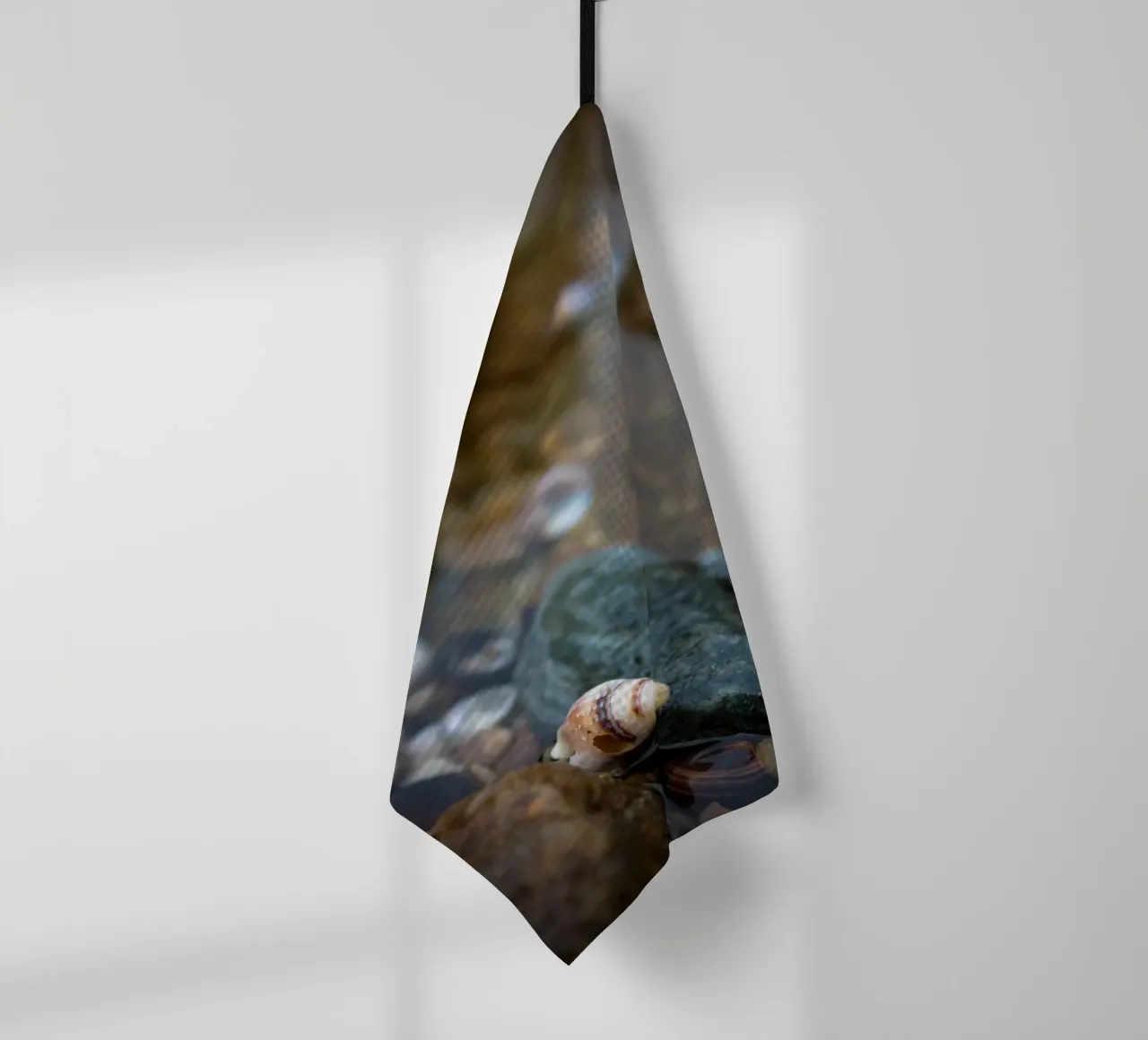 A shellfish washed up by the tide tea towel by MiniClic