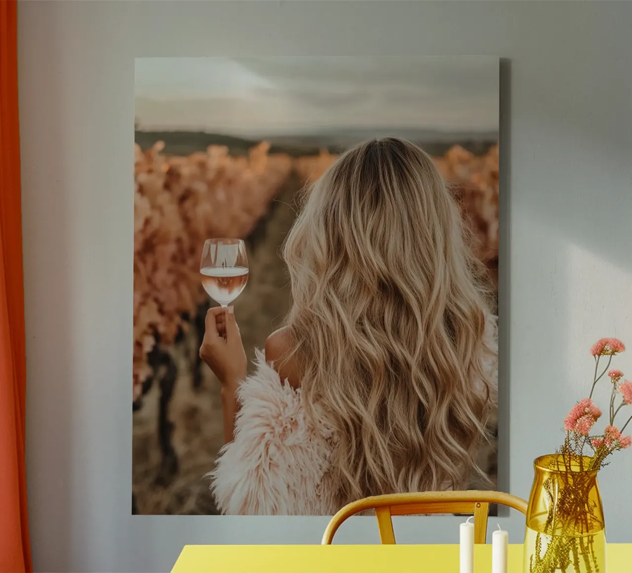Blush Serenity tela con Cornice a cassetta da PhotoVibe Decor