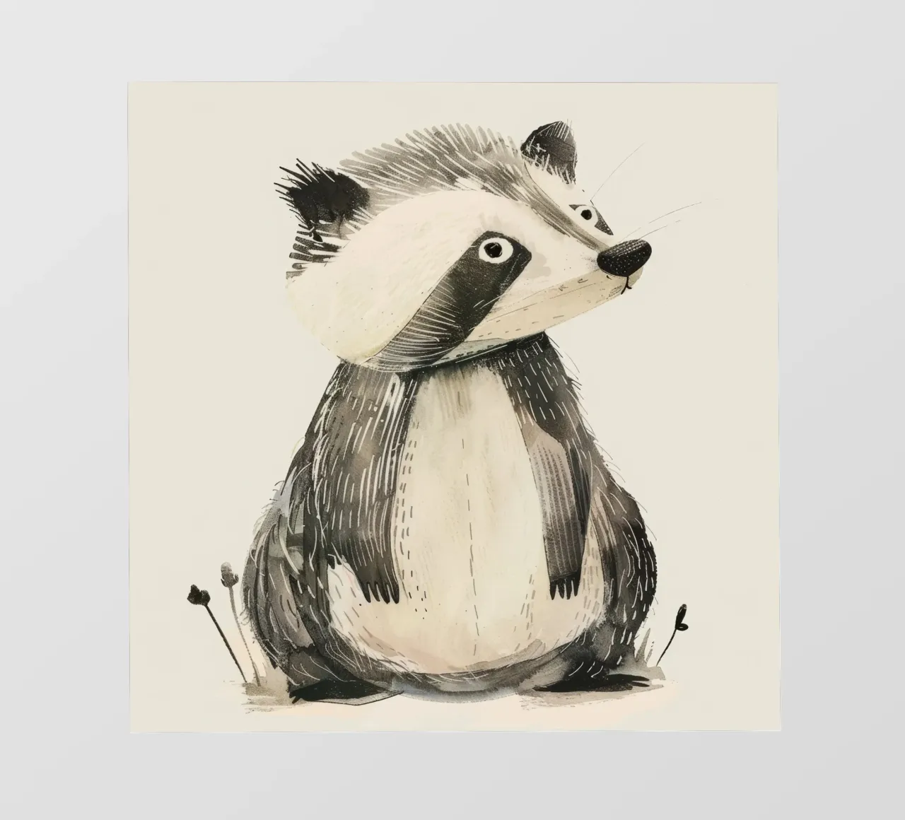 Illustrazione ad acquerello di un procione pellicola backlit da DesignDoodle