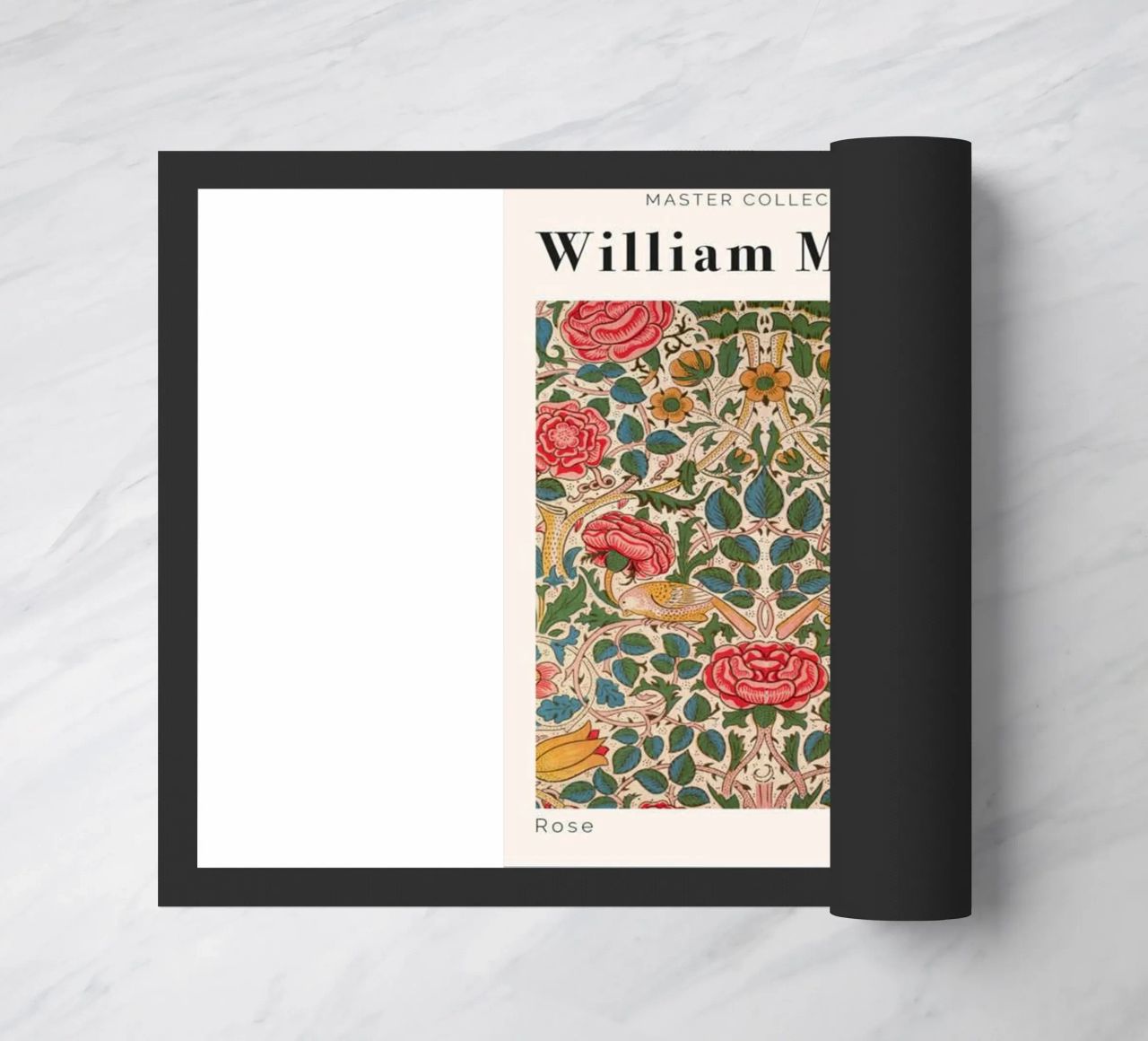 william morris-bellas rosas felpudo de william art