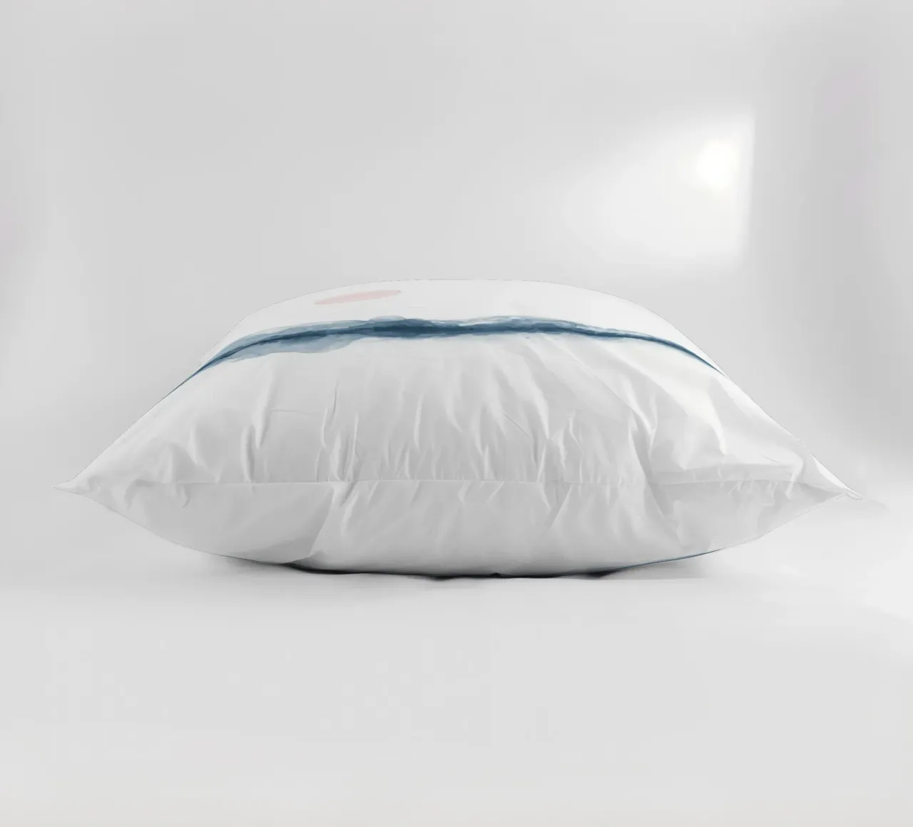 Sunset watercolor in blue and pink kussen van NouveauPrints