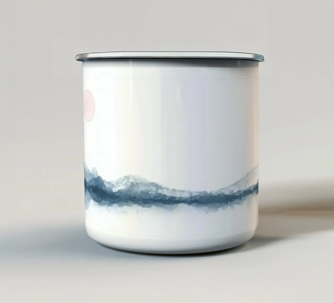 Acquerello al tramonto in blu e rosa tazza in smalto da NouveauPrints