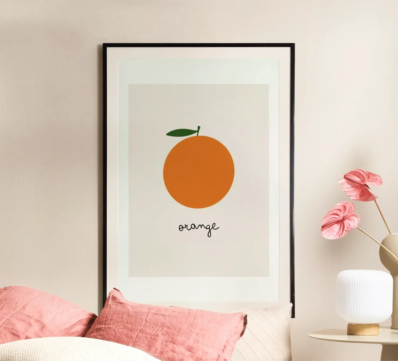 Orange poster da Mottos by Sinan Saydik