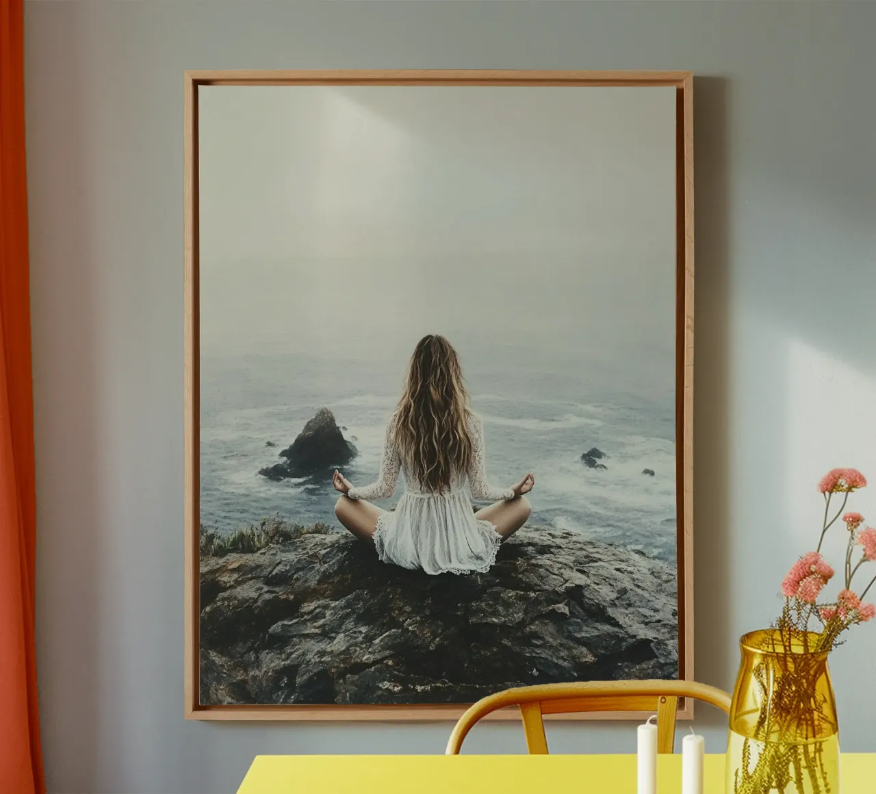 Rituali sereni tela con Cornice a cassetta da PhotoVibe Decor