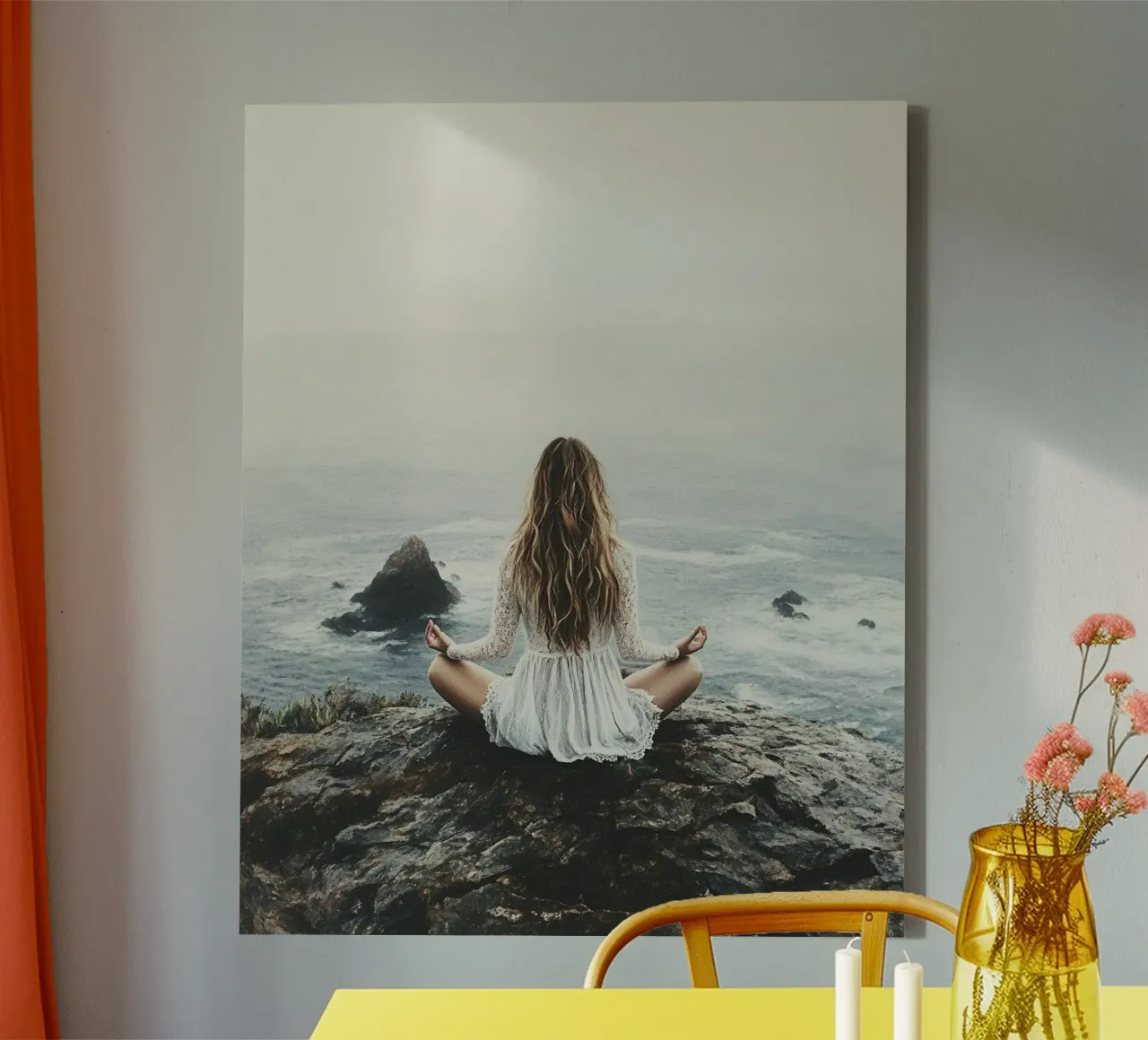 Rituali sereni tela con Cornice a cassetta da PhotoVibe Decor
