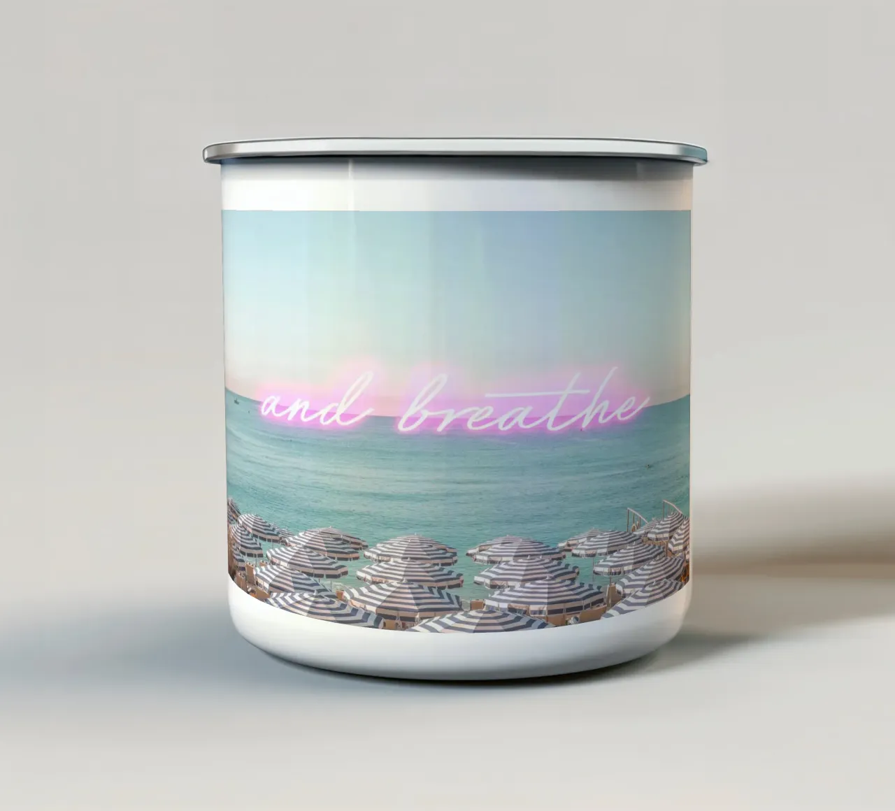 Neon Beach Art tazza in smalto da GraceDigitalArtCo