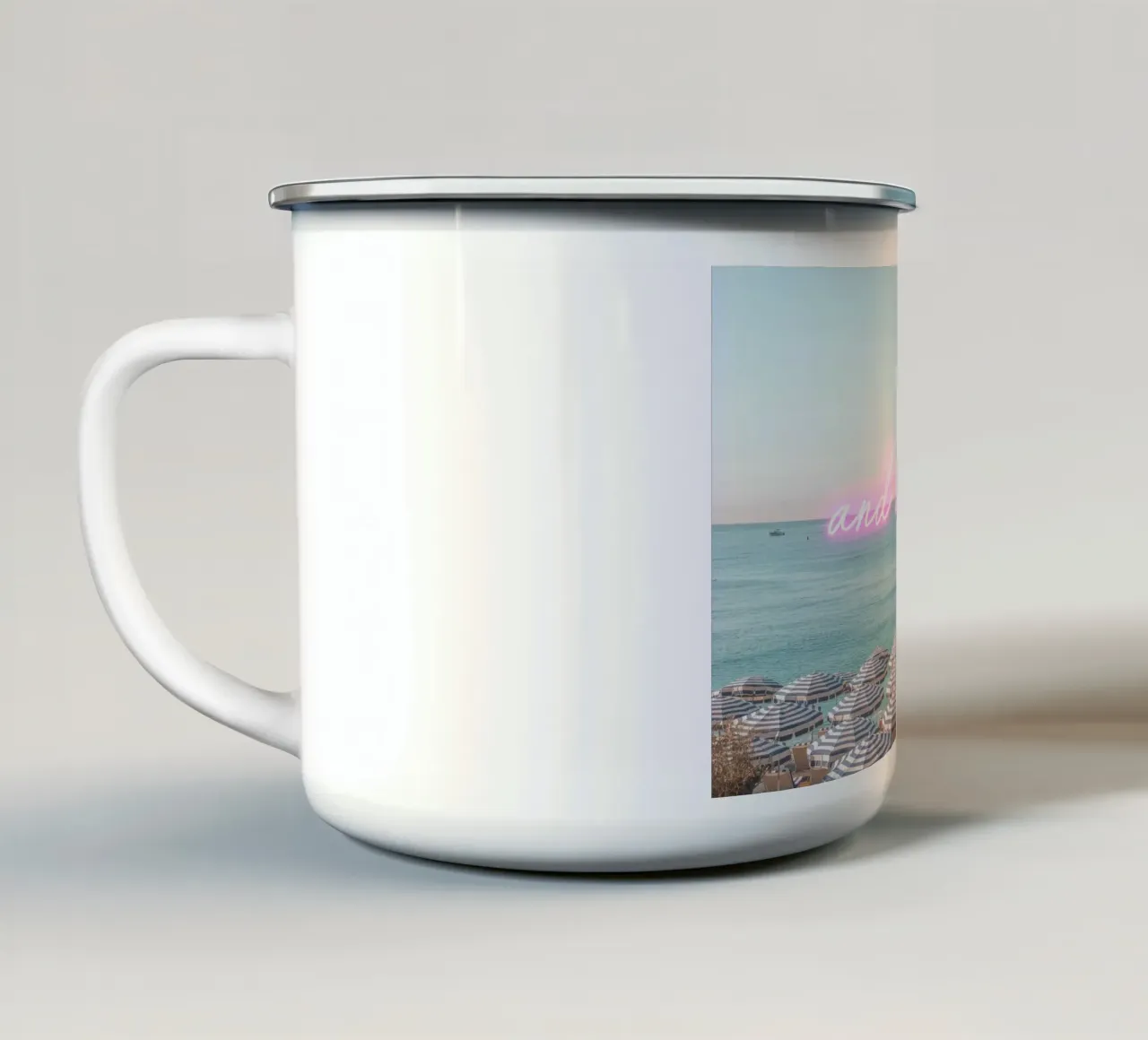 Neon Beach Art tazza in smalto da GraceDigitalArtCo