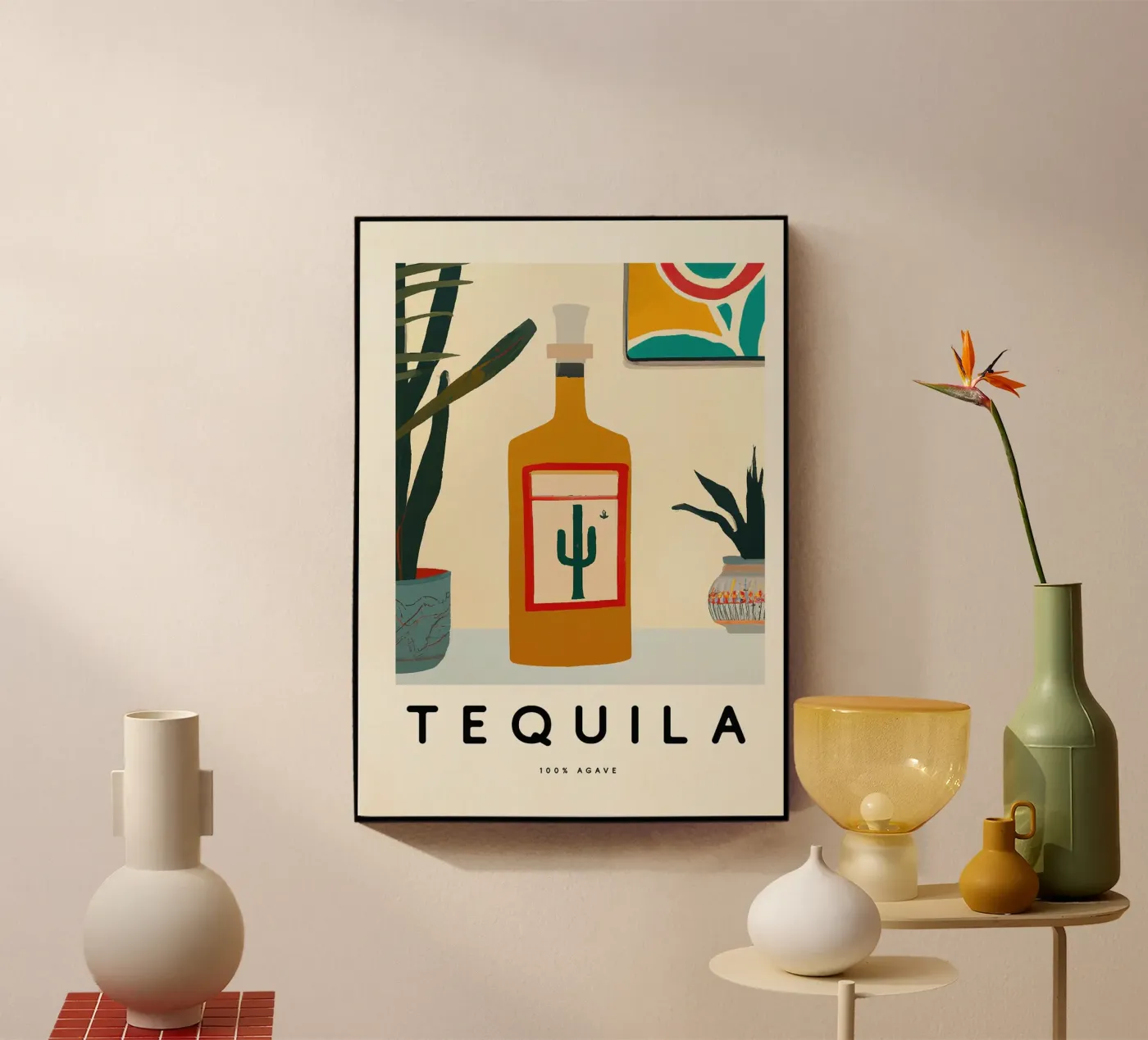 tequila bottle acrylic glass by Kevin Walters