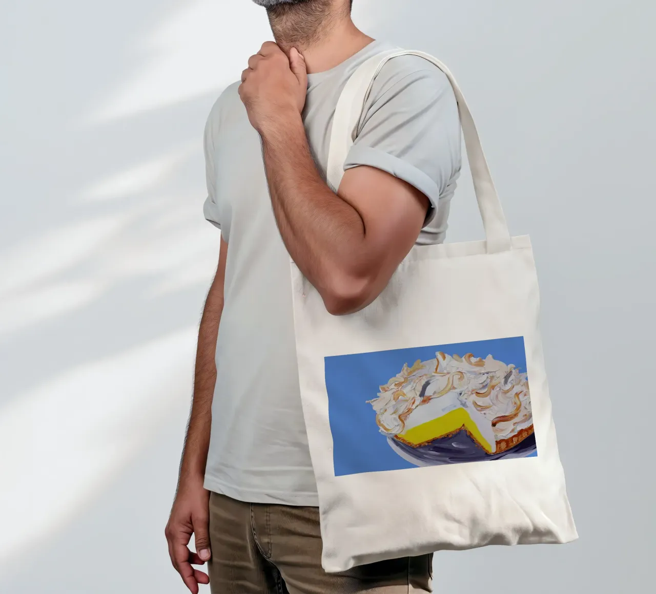 Lemon Meringue Pie borsa in juta da Alice Straker
