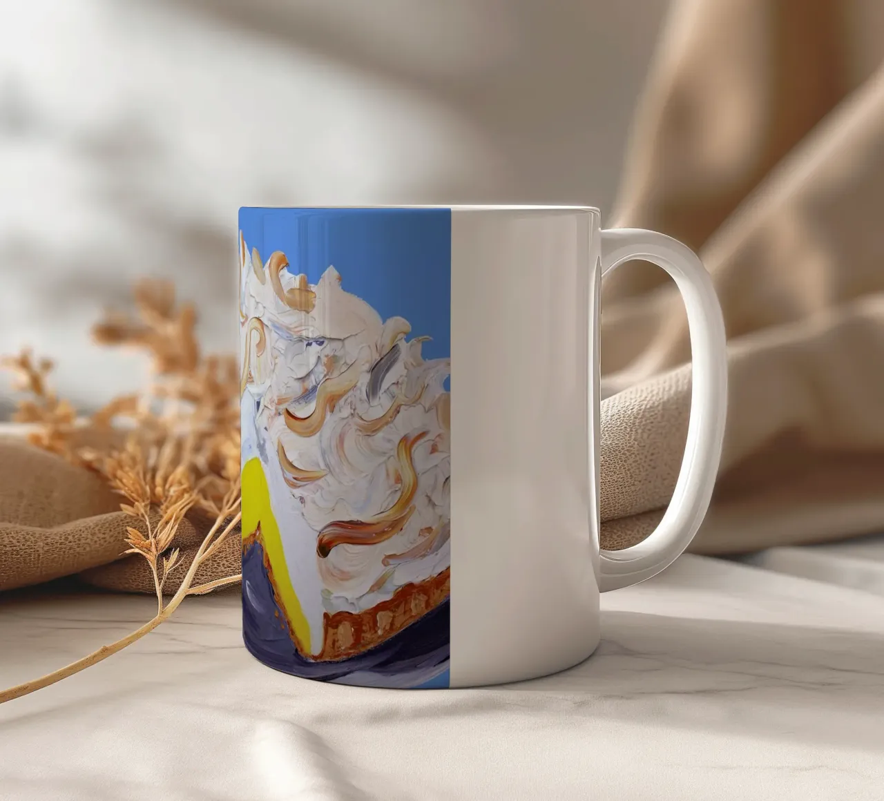 Lemon Meringue Pie tazza in ceramica da Alice Straker