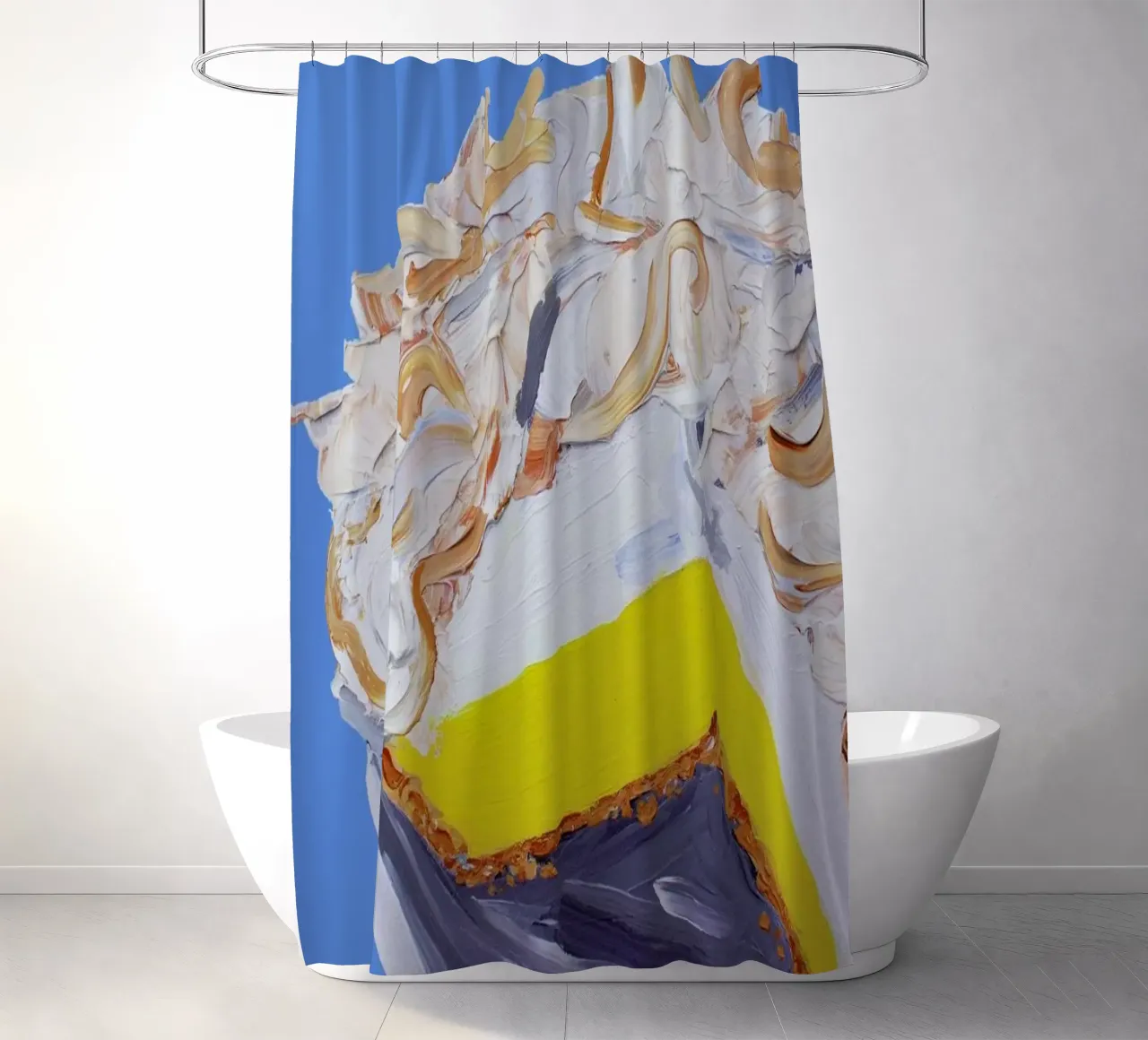 Lemon Meringue Pie tenda da doccia da Alice Straker
