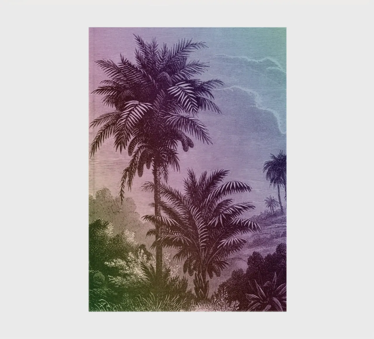 Palm Pop I | Press Play Art Print Remix notebook by Press Play Art Prints