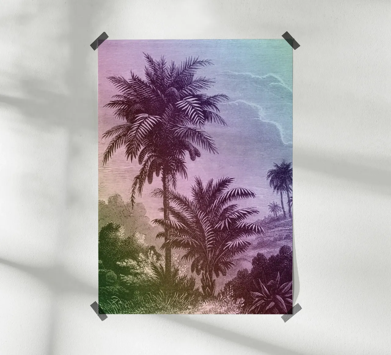 Palm Pop I | Press Play Art Print Remix hahnemühle by Press Play Art Prints