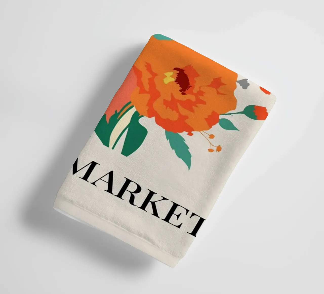 Mercato dei fiori di Berlino - Poster botanico d'epoca asciugamano da bagno da HicksShop