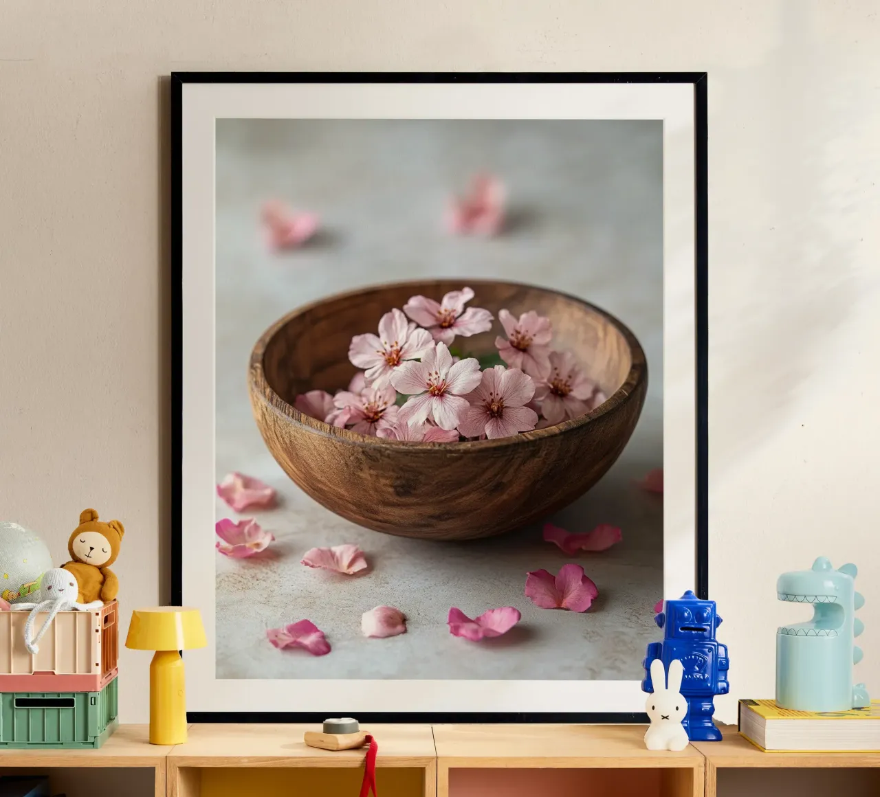 Rituali sereni poster con telaio in alluminio da PhotoVibe Decor