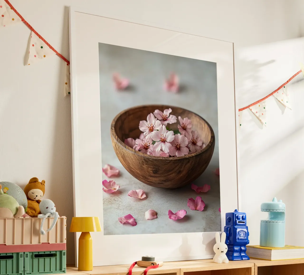 Rituali sereni poster con telaio in alluminio da PhotoVibe Decor