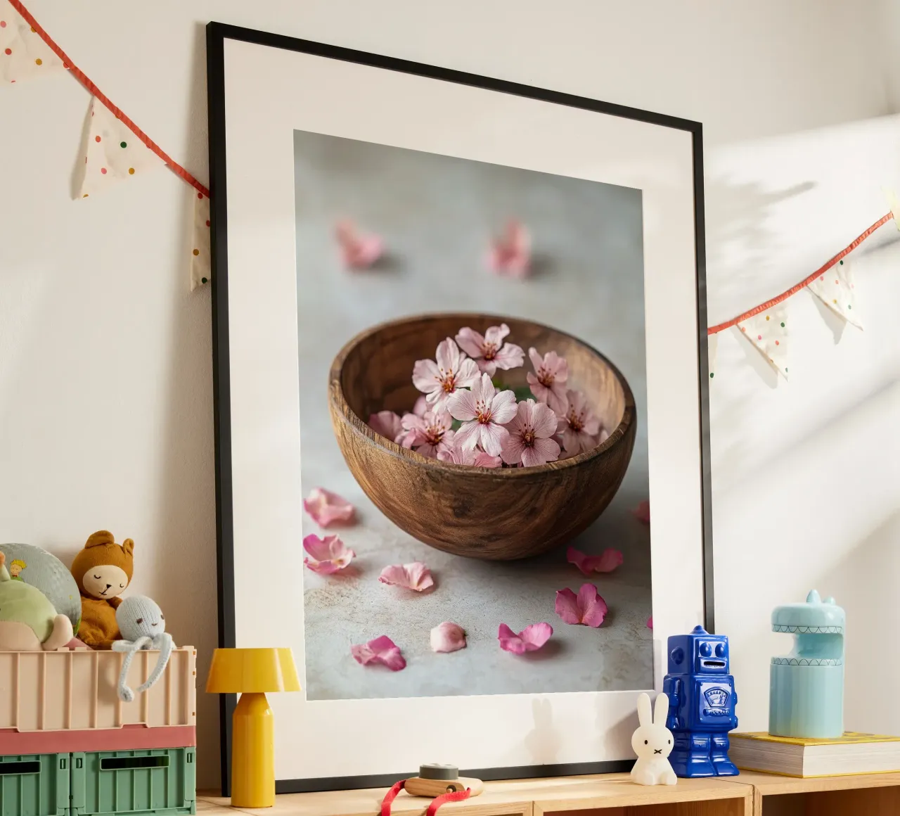Rituali sereni poster con telaio in alluminio da PhotoVibe Decor