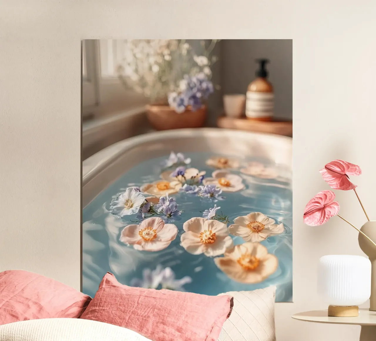 Rituali sereni poster con telaio in alluminio da PhotoVibe Decor