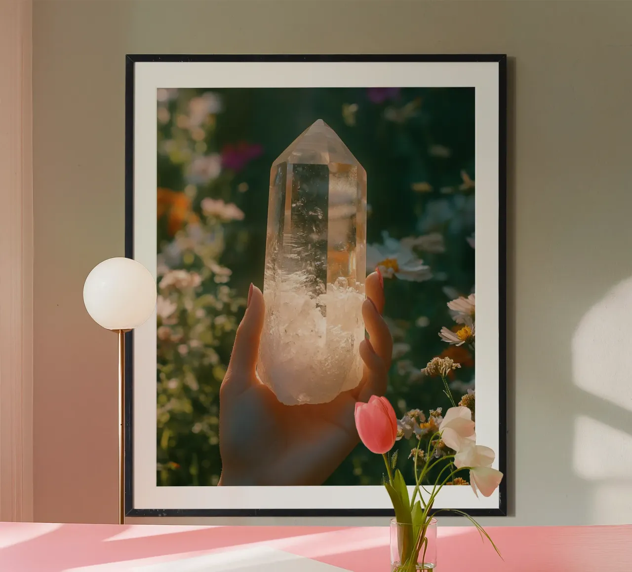 Rituali sereni poster con telaio in legno da PhotoVibe Decor