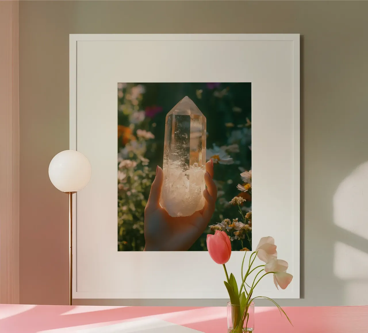 Rituali sereni poster con telaio in legno da PhotoVibe Decor