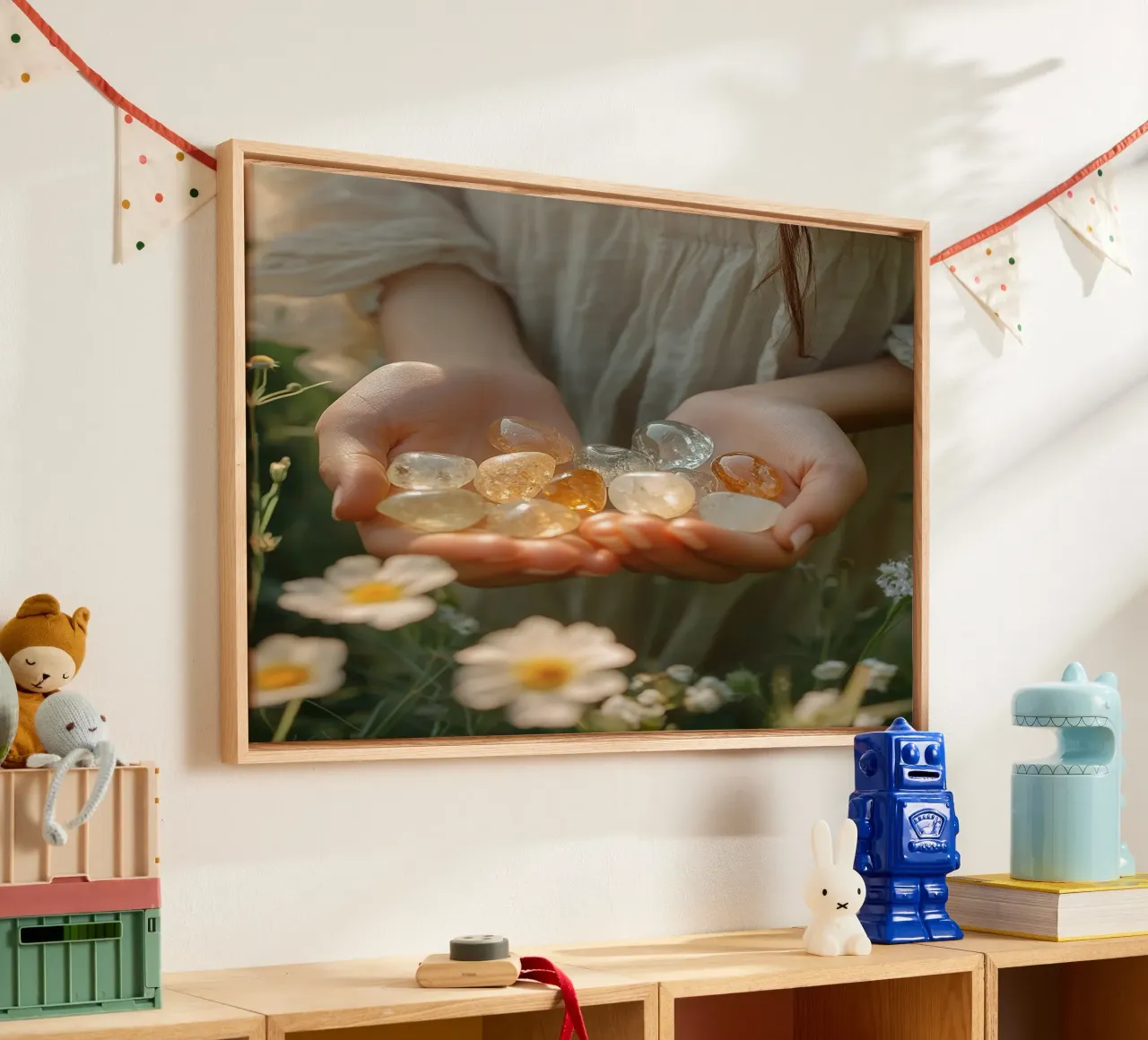 Rituali sereni tela con Cornice a cassetta da PhotoVibe Decor