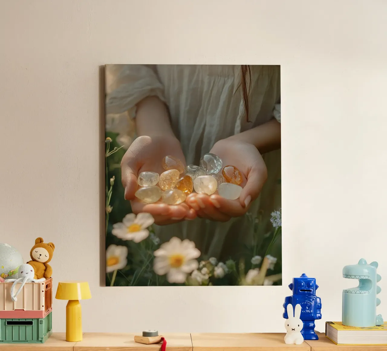 Rituali sereni tela con Cornice a cassetta da PhotoVibe Decor