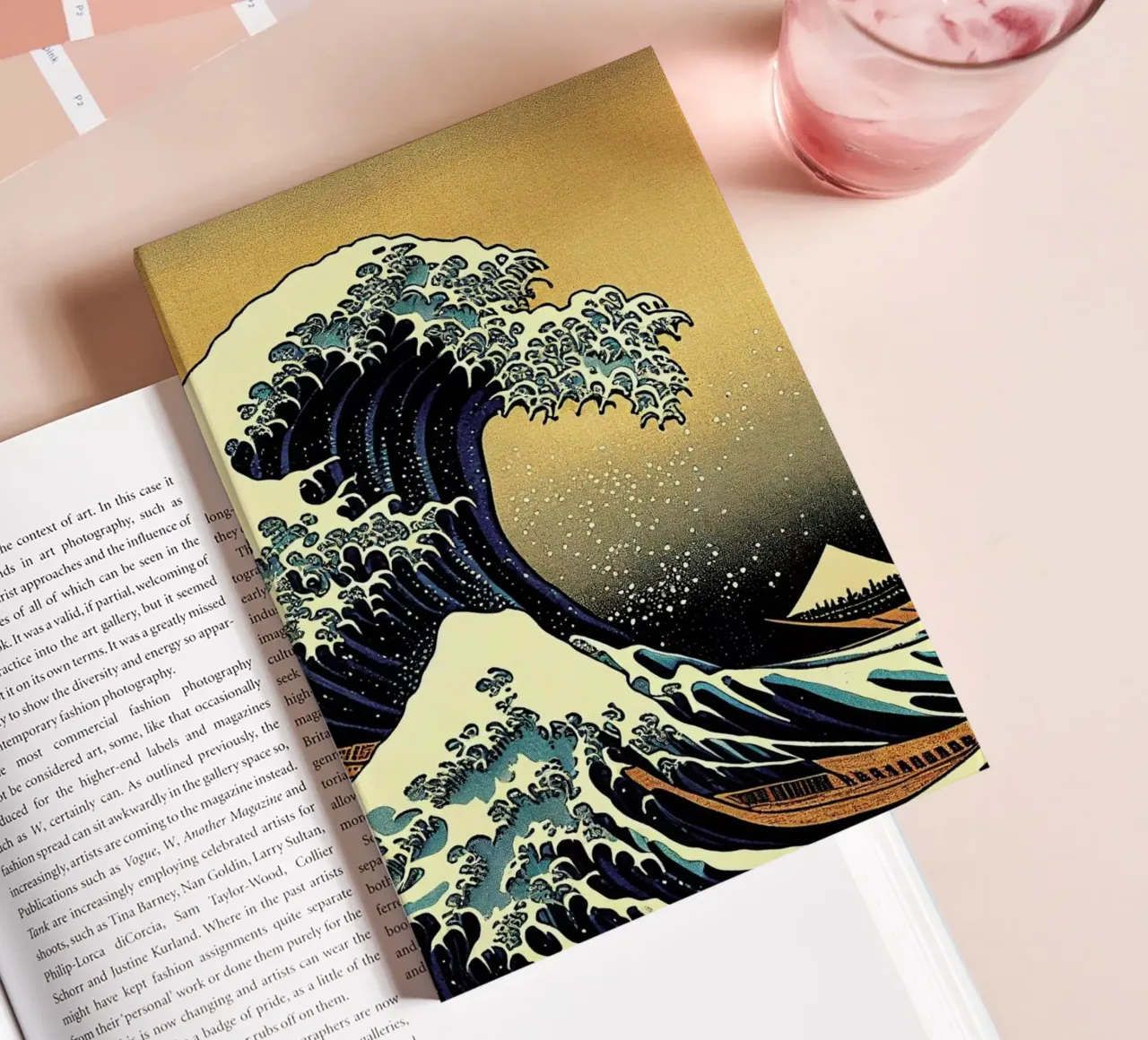 Hokusai The Great Wave Japan Day Remix notebook by Tameo