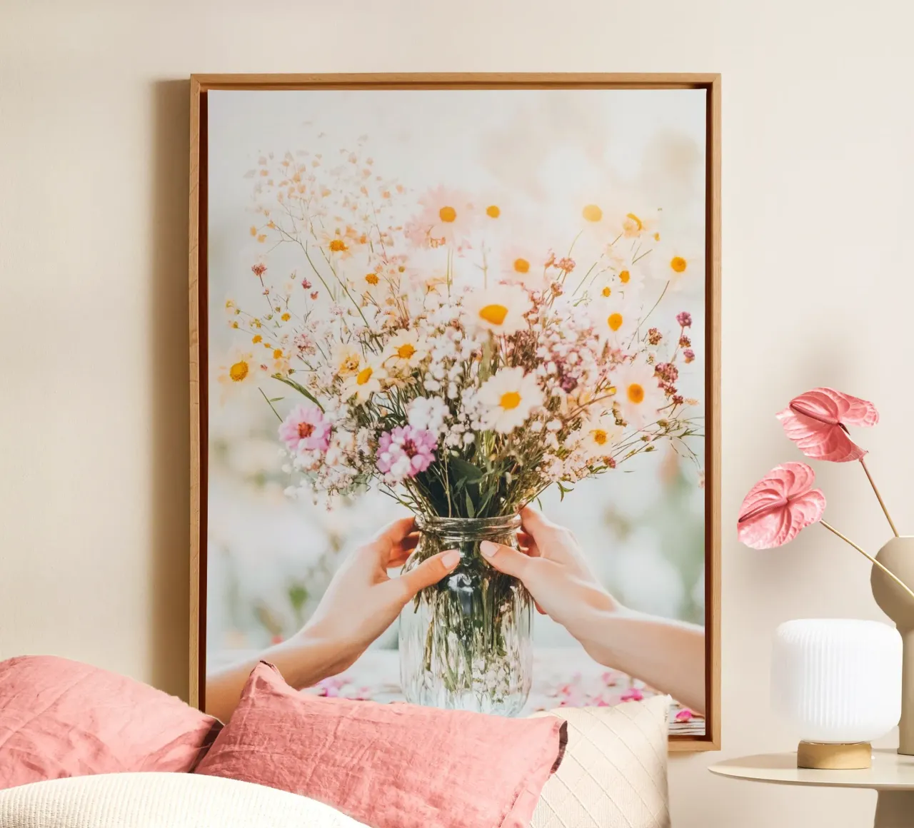 Rituali sereni tela con Cornice a cassetta da PhotoVibe Decor