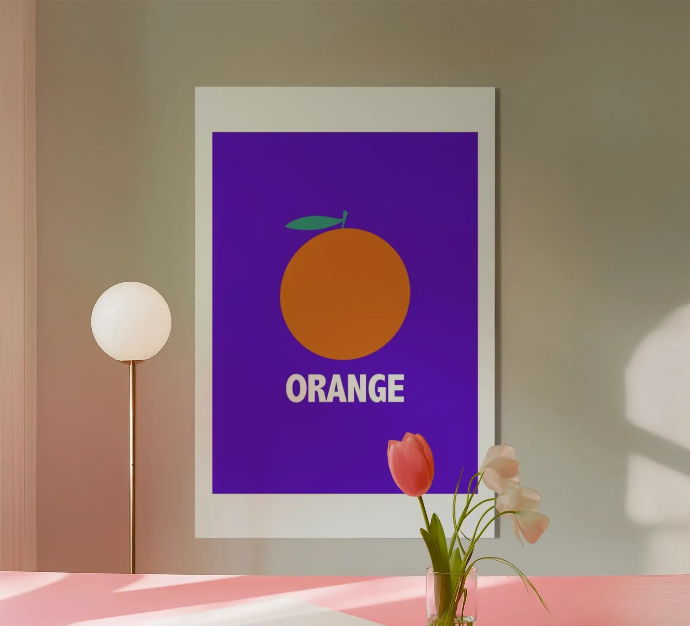 Orange Blue acryl van Mottos by Sinan Saydik