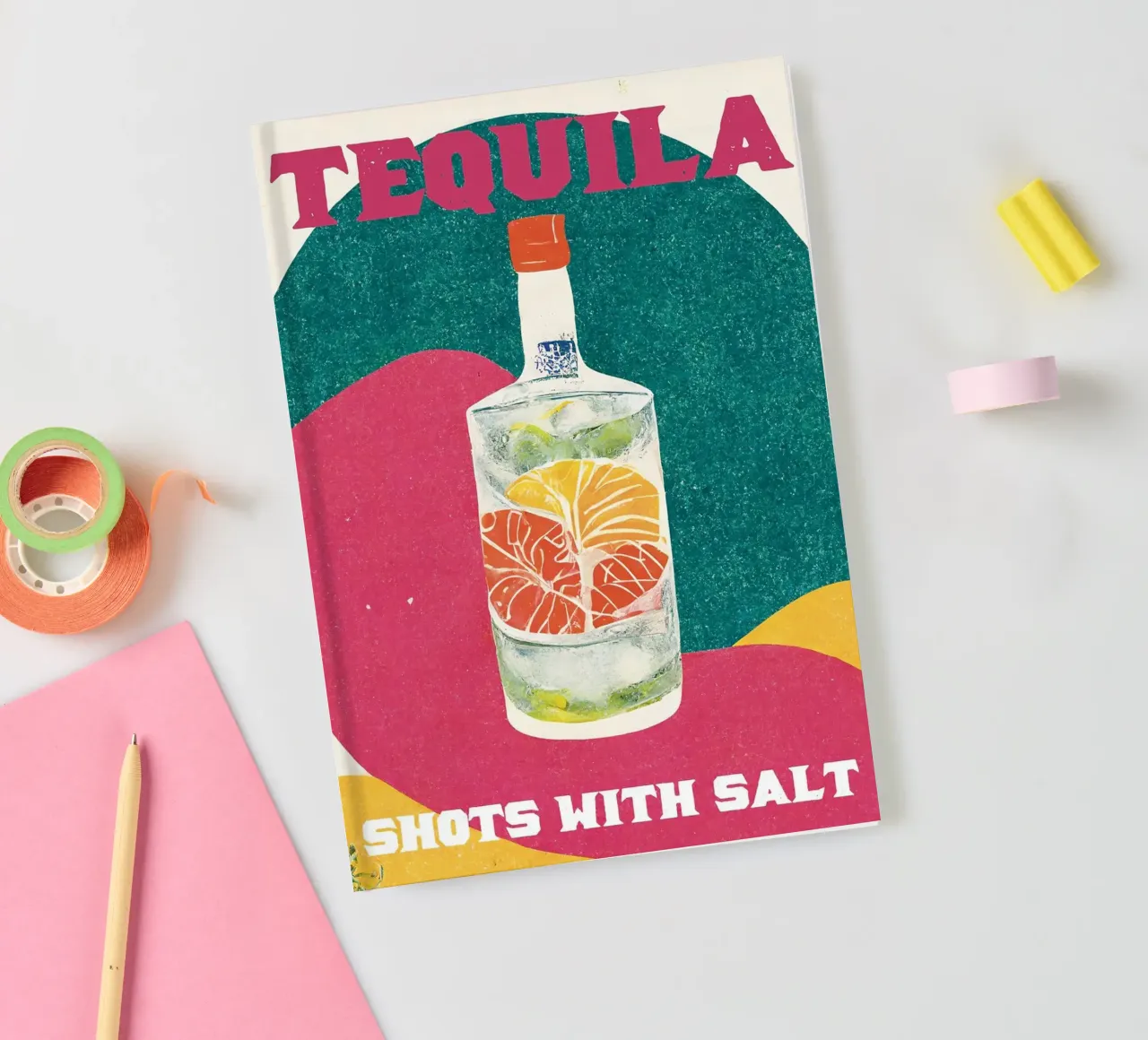 tequila bottle notebook by Kevin Walters