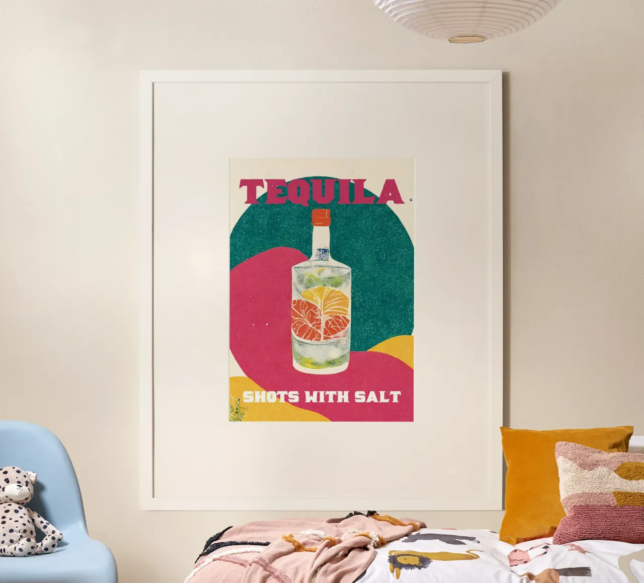 tequila bottle poster con telaio in alluminio da Kevin Walters
