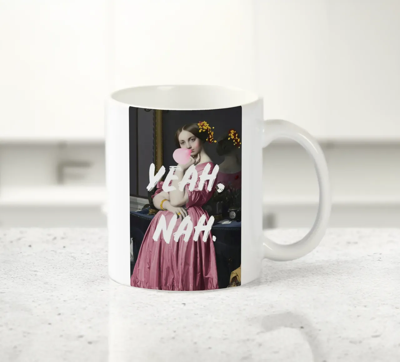 Yeah Nah Sassy Altered Art tazza in ceramica da GraceDigitalArtCo
