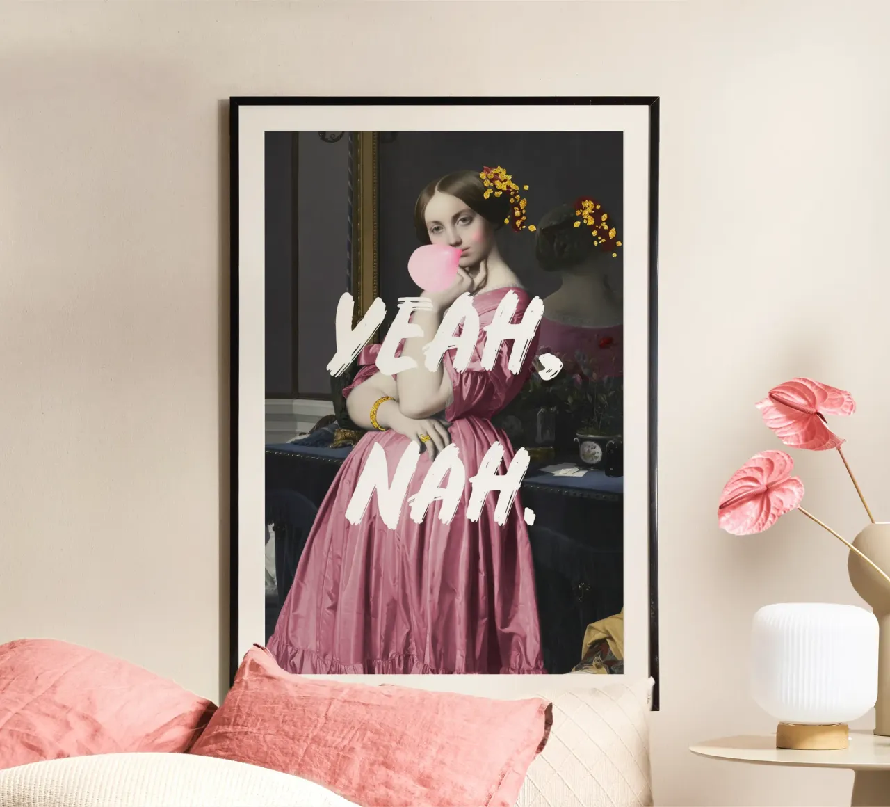 Yeah Nah Sassy Altered Art hahnemühle de GraceDigitalArtCo