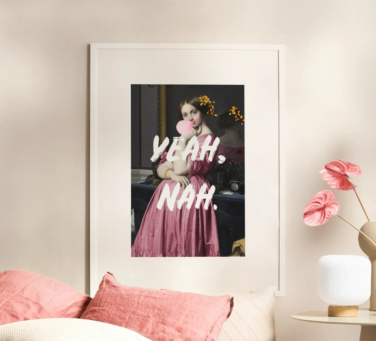 Yeah Nah Sassy Altered Art hahnemühle de GraceDigitalArtCo