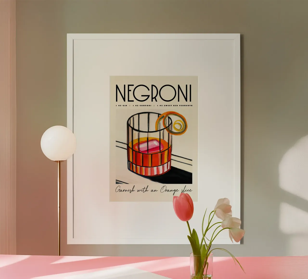 negroni cocktail poster da Kevin Walters